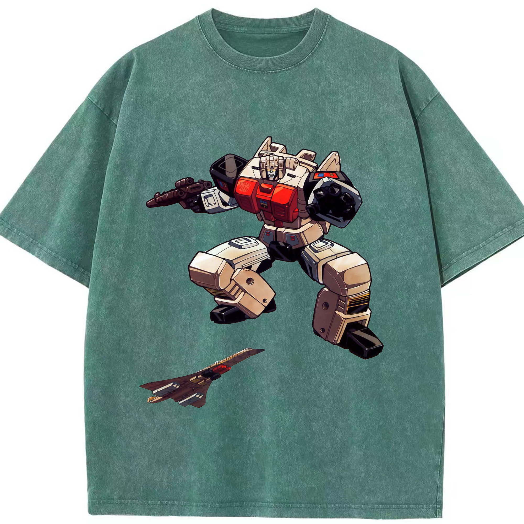（画像用）  綿100% ヴィンテージ風 半袖Tシャツ（フロントプリント）